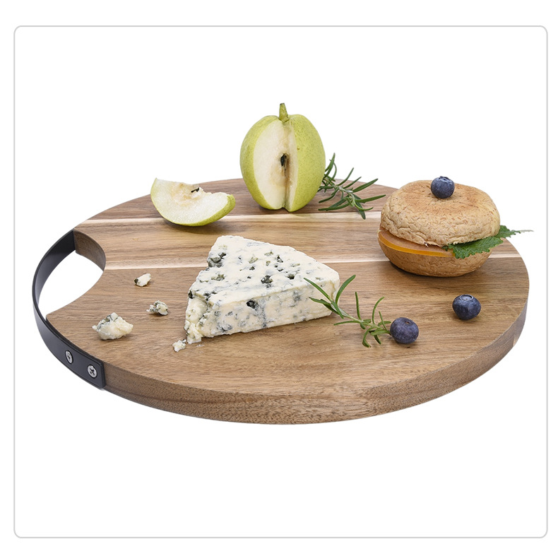 Premium 30cm Round Acacia Wood Cutting Board with Handle – 794g Durable & Stylish Chopping Tray
